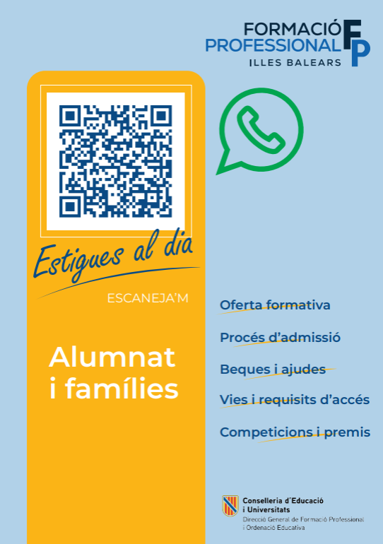 Cartell QR Alumnat i fam&iacute;lies
