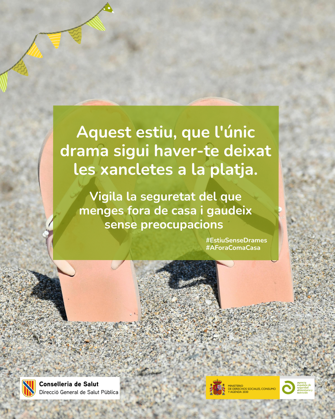 Imatge infografia Aquest estiu, que l'&uacute;nic drama sigui haver-te deixat les xancletes a la platja